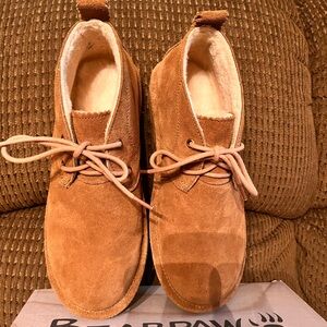 BearPaw Women's Tan Suede Ankle Boots